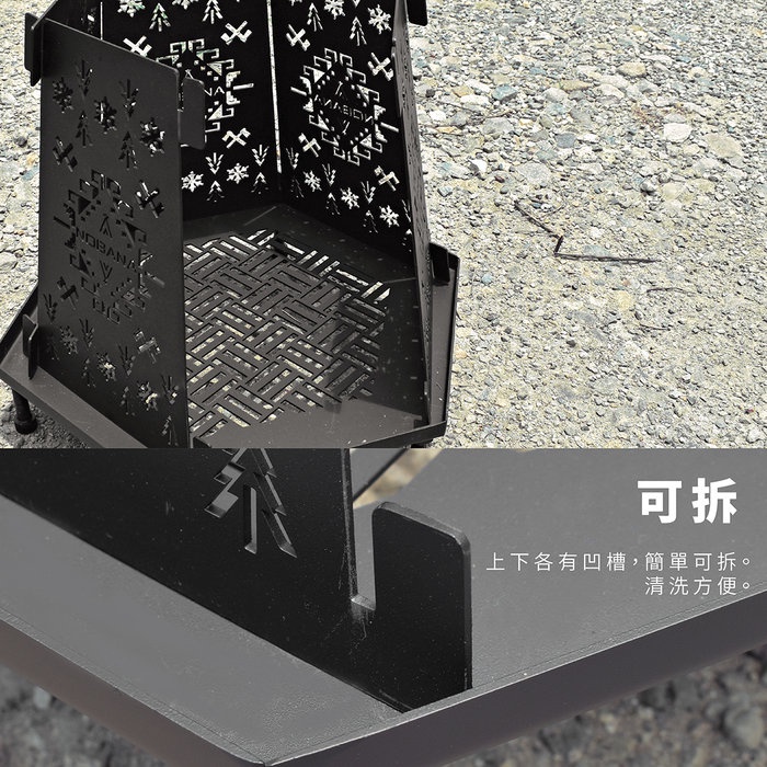 Hexagonal Wood-Burning Stove , , large