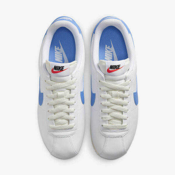 Kixpress-Nike W Cortez 女 休閒鞋 運動 經典 復古 阿甘鞋 皮革 穿搭 白 水藍 [DN1791-102], , large