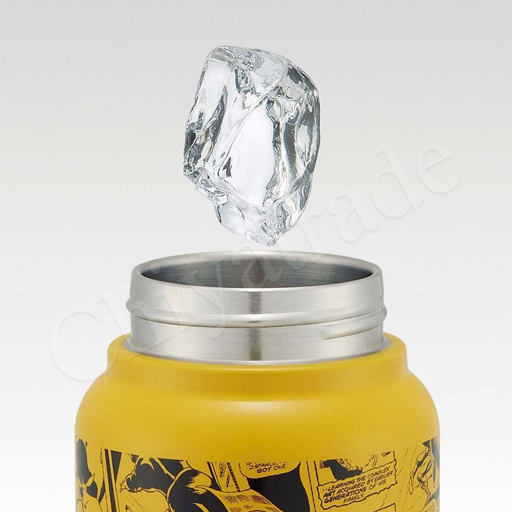 【百科良品】MARVEL 漫威 漫畫風紀念款 不鏽鋼保溫杯 隨身杯 800ML(提把設計)-黃, , large