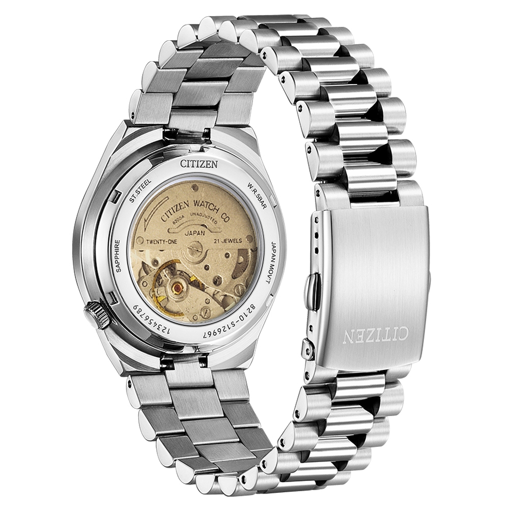 CITIZEN 星辰 X PANTONE Nowstalgia 亞洲限定炫光藍 經典機械錶 NJ0158-8, , large
