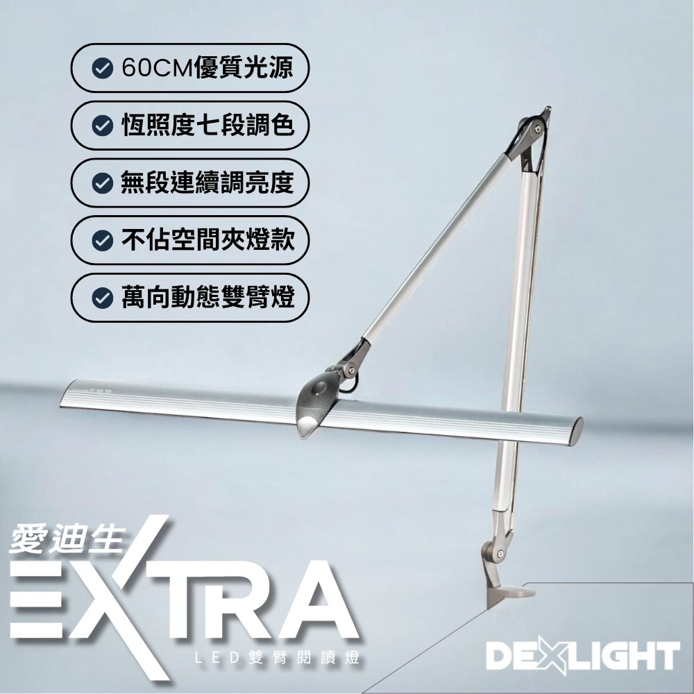Edison Extra LED Task Lamp with Clamp