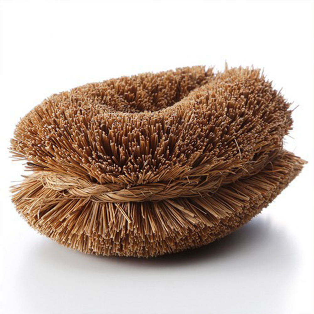 Natural plant fiber palm brush, , large