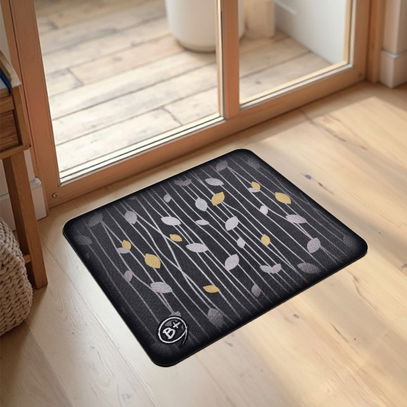 【怪獸】B+ 軟式珪藻土吸水地墊 雙葉 (45x40cm) -金銀, , large