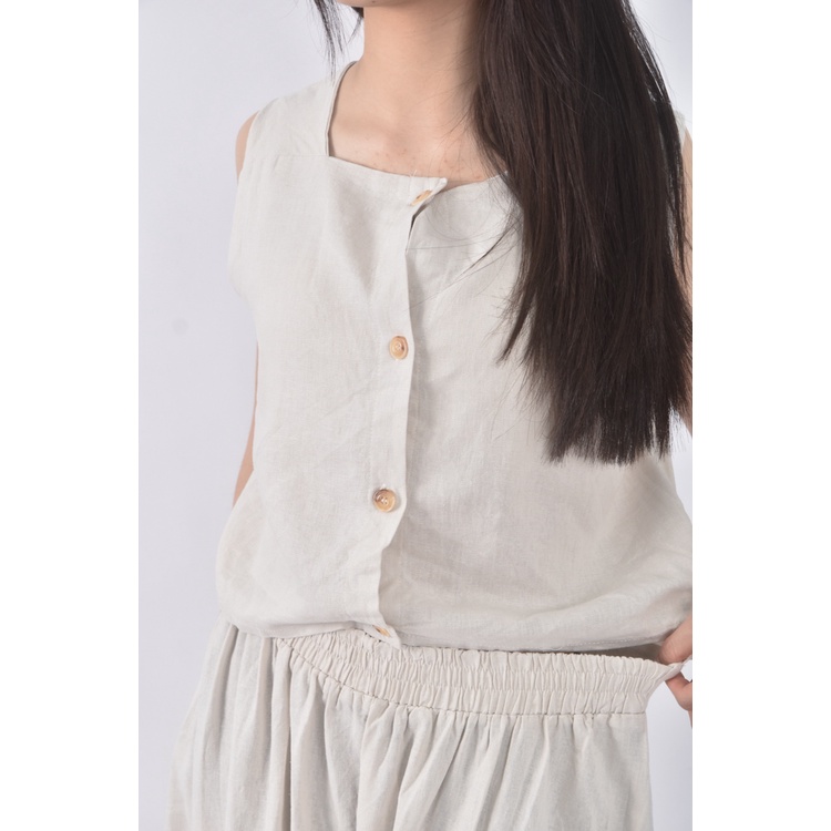 (S) 露肚杏色洋裝二手衣, , large