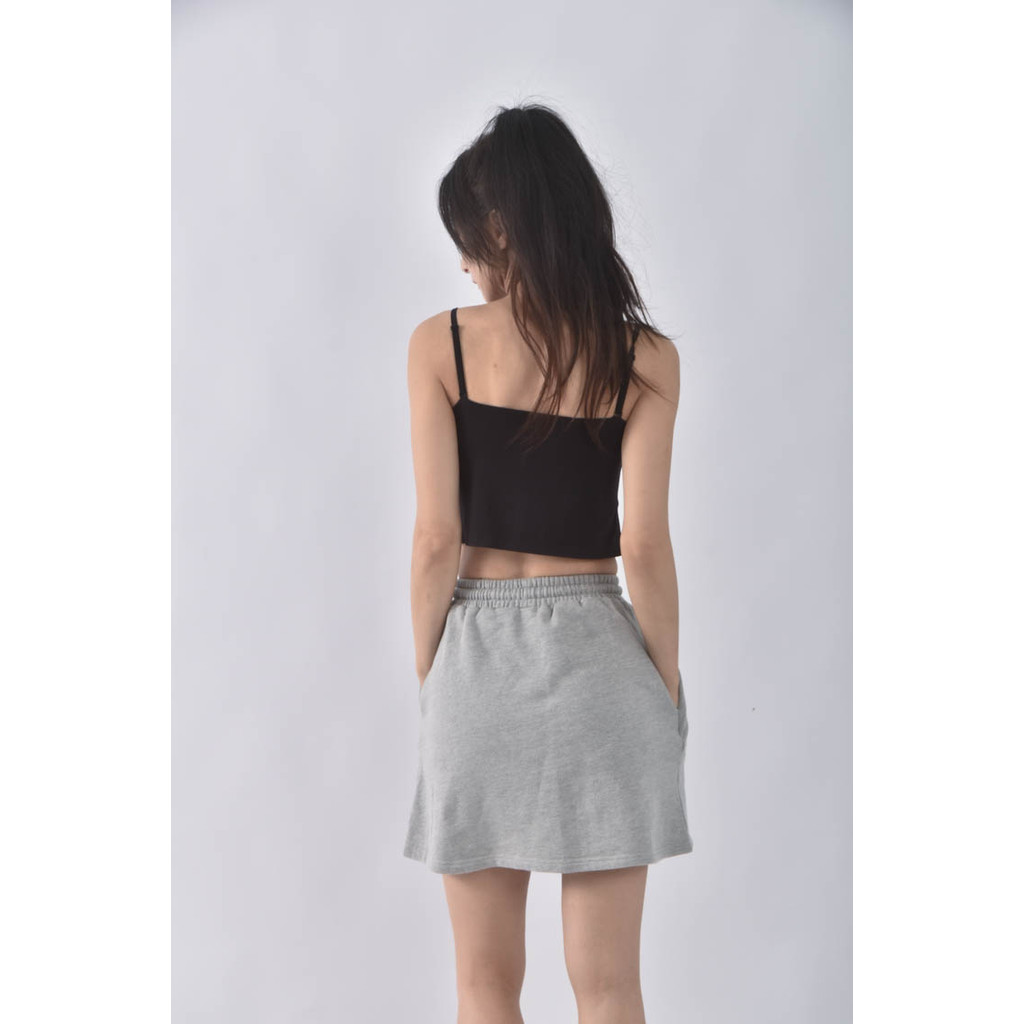 (S) 【粿粿私服】queenshop韓牌棉質純棉灰色短裙二手衣, , large
