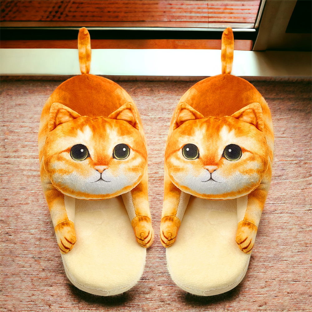 貓咪造型立體保暖拖鞋 【多款可選】冬天 絨毛拖鞋 保暖拖鞋 貓咪拖鞋 造型拖鞋 室內拖鞋 拖鞋 居家拖鞋 毛茸茸拖鞋 毛毛拖鞋, , large