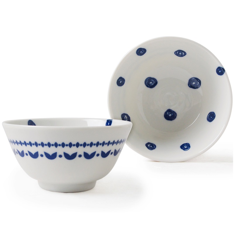 [豐名日本餐具] 4.0"飯碗 毛線球 藍 / C04RB0-331-4