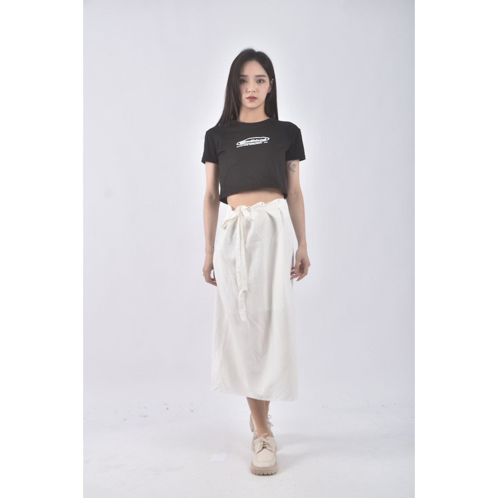 (M) de ondo韓牌質感一片式白色長裙二手衣, , large