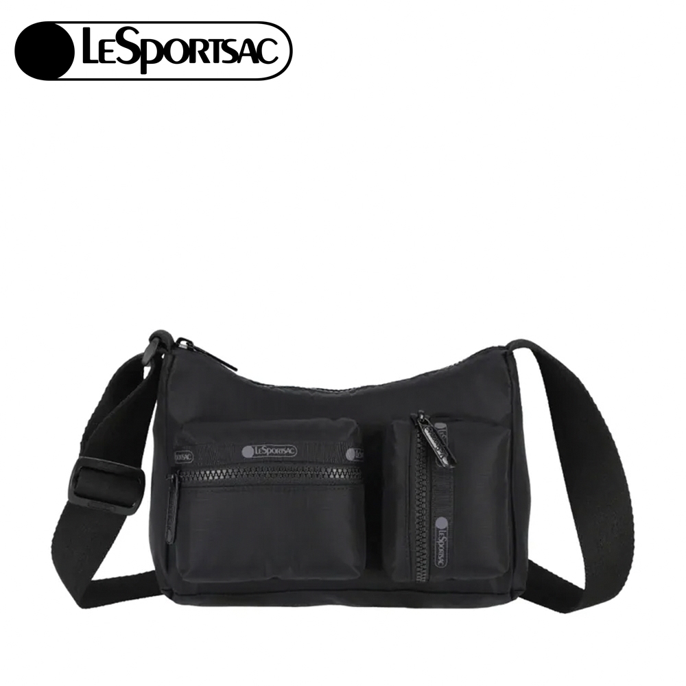 |快速出貨|Lesportsac CARGO SMALL SHOULDER BAG 小型多口袋肩背包 -墨黑工裝風, , large