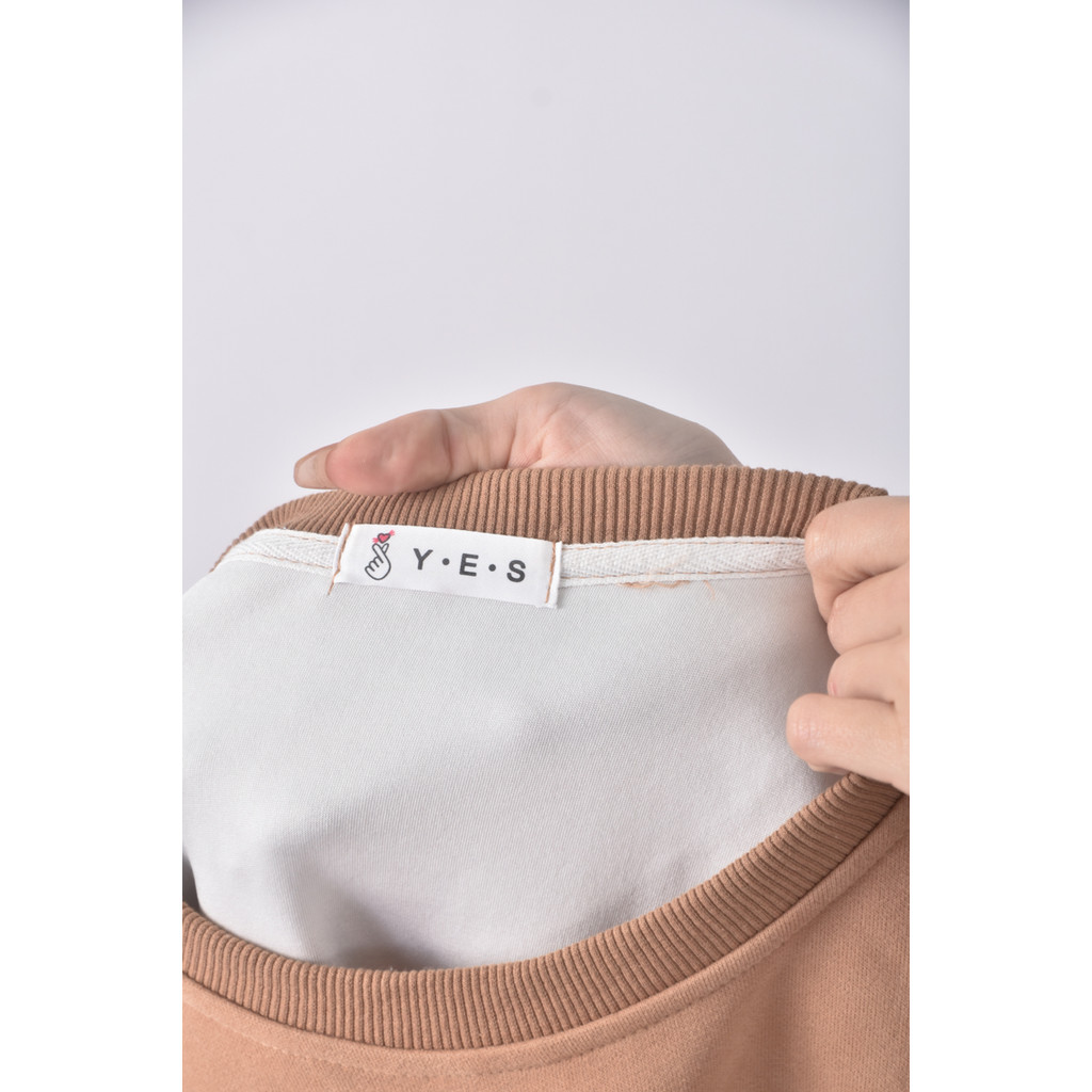 (XL) yes棉質大熊棕色長袖上衣二手衣, , large