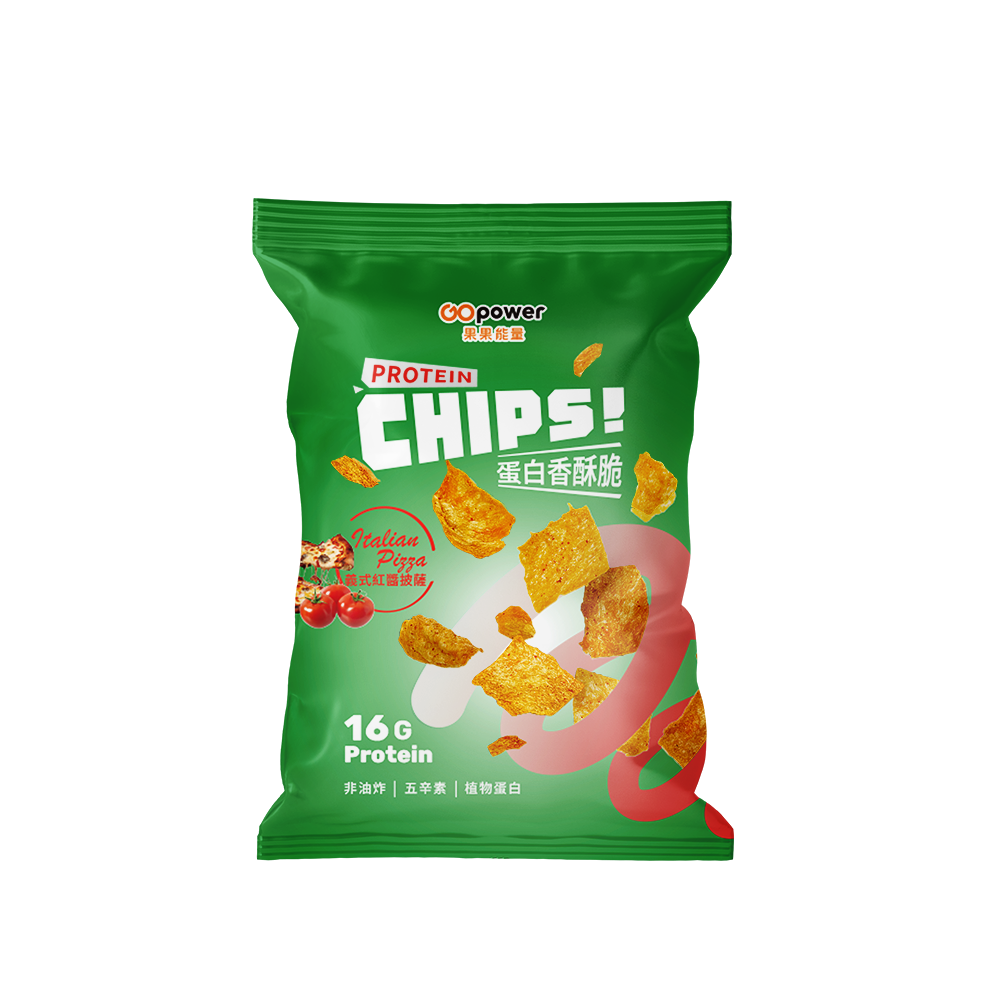 GOPOWER Protein Chips |Italian pizza 33g/pack , , large