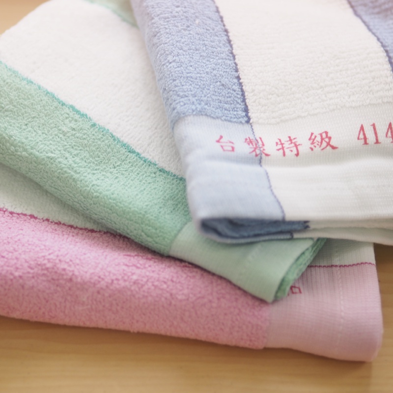 [Kaimei Cotton Industry] 12 in the group, random and excellent, MIT made in Taiwan, 32 taels of special traditional 414 towels, retro two-color towels ~ hot sale, , large