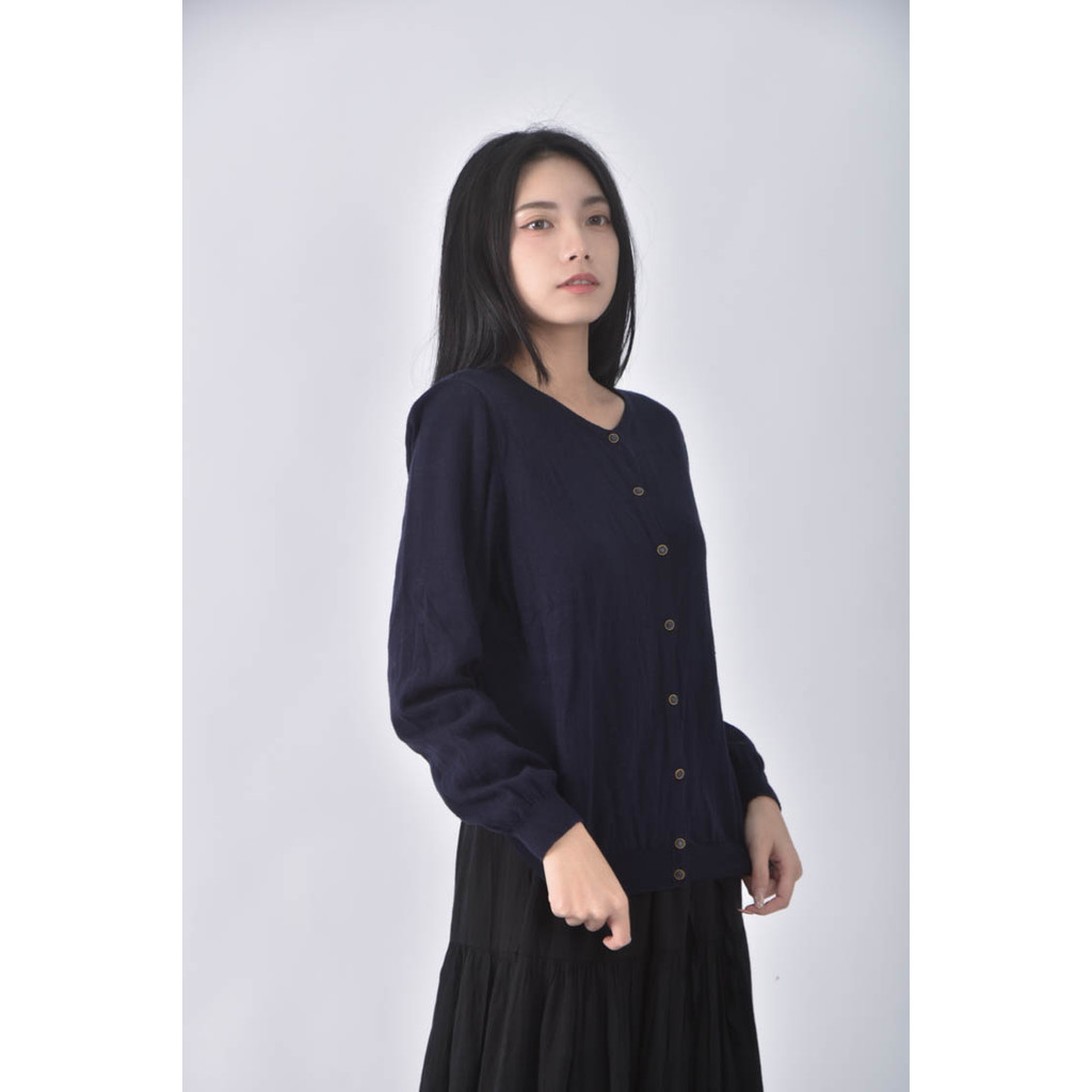 (M) earth music ecology純棉藍色長袖上衣二手衣, , large