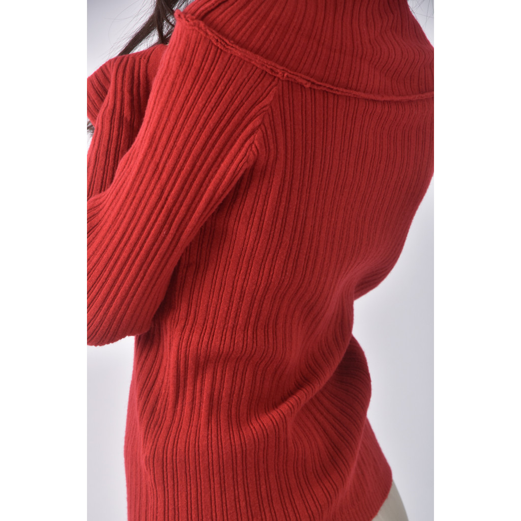 (M) b club質感坑紋紅色長袖上衣二手衣, , large