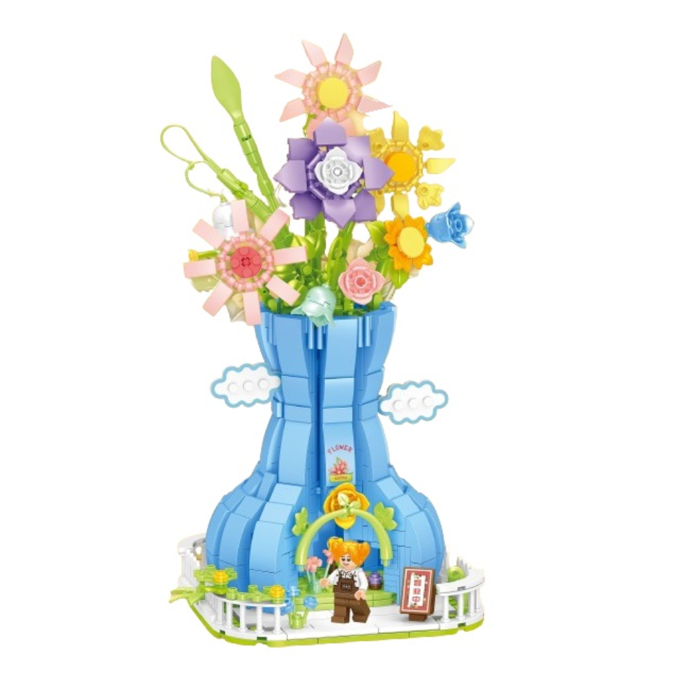 [積木共和國] 【雙高積木】20803 花店(益智拼裝積木), , large