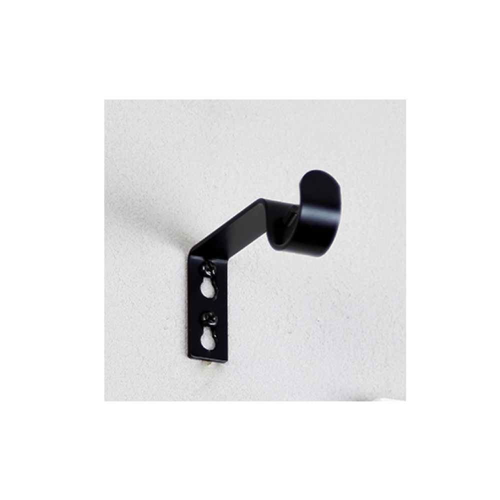 Curtain Rod Brackets – Fits 28mm Rod | Set of 3 | Wall Mount | 5 Colors | Metal Support Holders | Made in Taiwan-Brushed Nickel, , large
