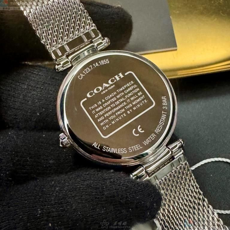 [星晴錶業]COACH手錶,34mm,CH00260銀寶藍色錶面銀錶殼銀色米蘭錶帶款, , large