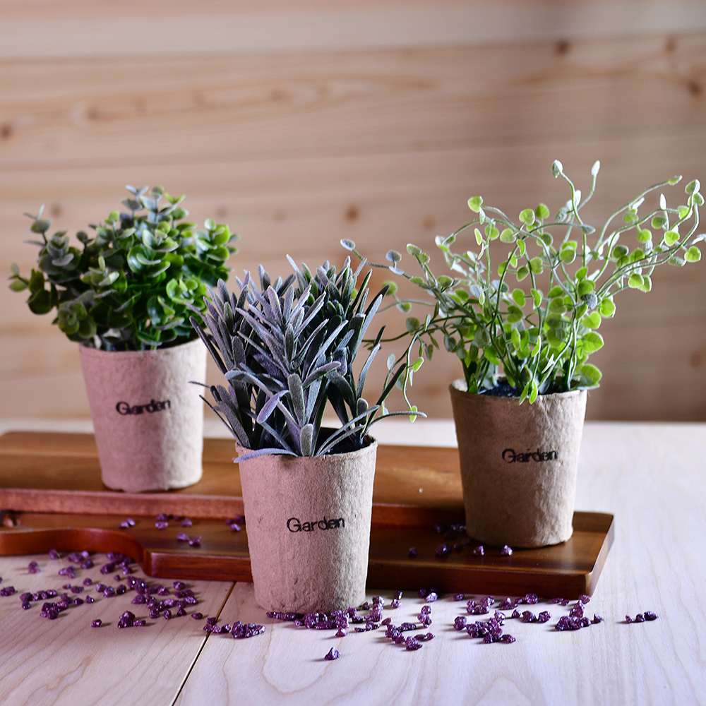 【YU Living】迷你仿真小清新綠色植物裝飾盆栽-愛之蔓, , large