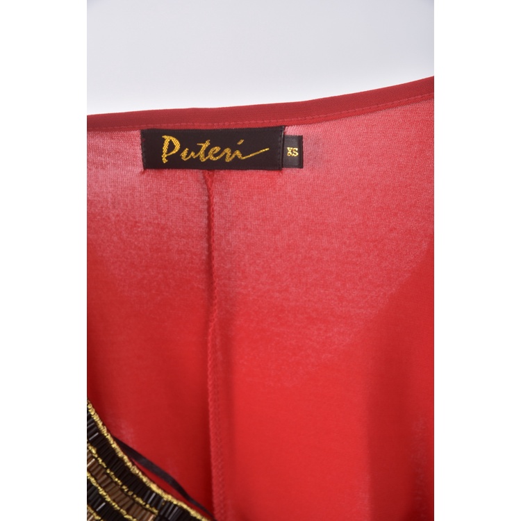 (M) putei質感紅色洋裝二手衣, , large