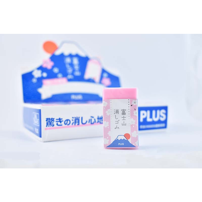 PLUS 日本富士山造型橡皮擦 限定櫻花款  青富士造型*藍, , large