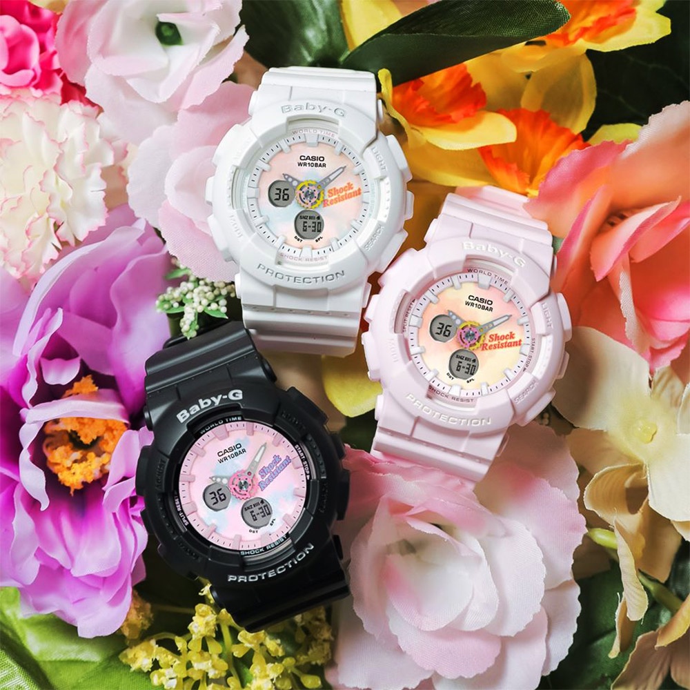 CASIO 卡西歐 Baby-G 大人氣俏皮渲染手錶-黑 BA-120T-1A, , large
