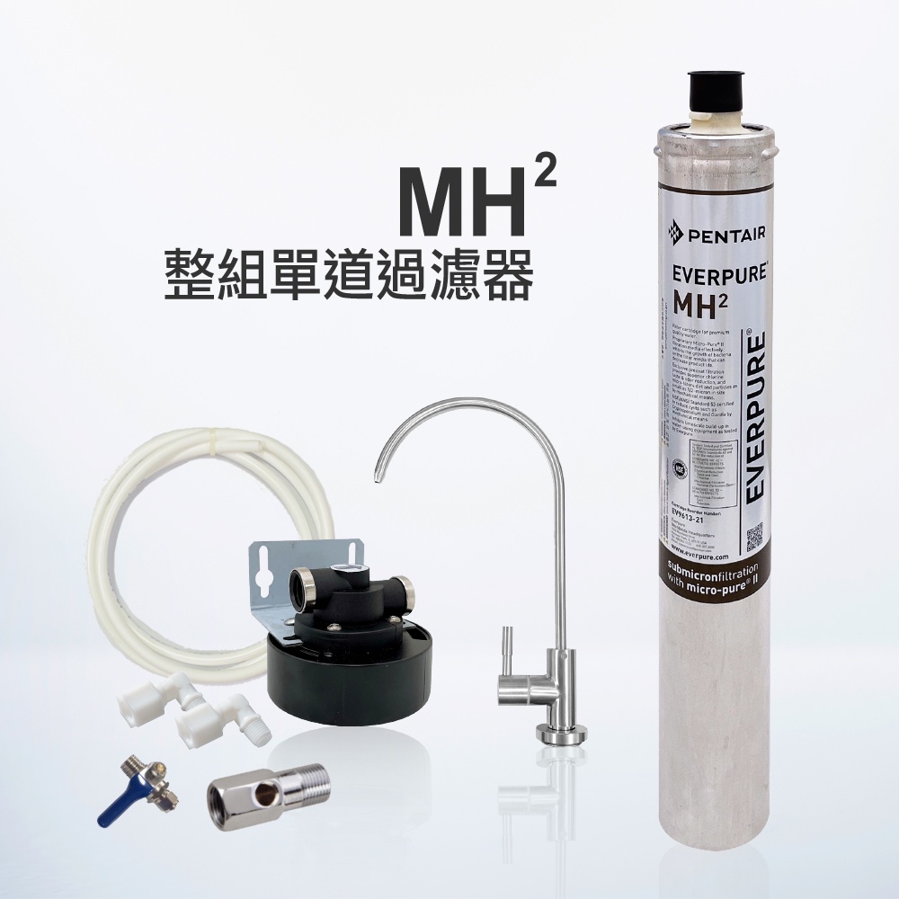 【麗水生活】EVERPURE 愛惠浦MH2愛惠浦單道過濾器-美國原裝進口濾心 餐飲業界首選(整組), , large