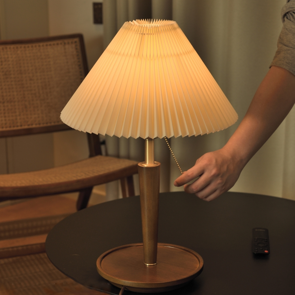 【H&R安室家】 雨果原木桌燈/床頭燈 ZA0188, , large