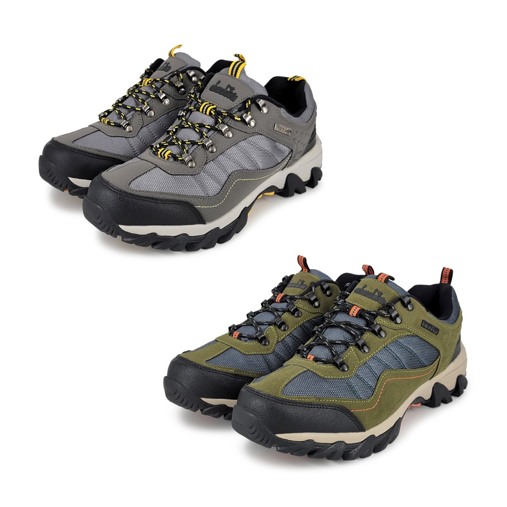 DIADORA迪亞多那 牛皮抗水登山鞋 男運動鞋 越野鞋 防水 反光 寬楦 高腳背 寬腳板 吸震 減壓 防滑 灰 綠, , large