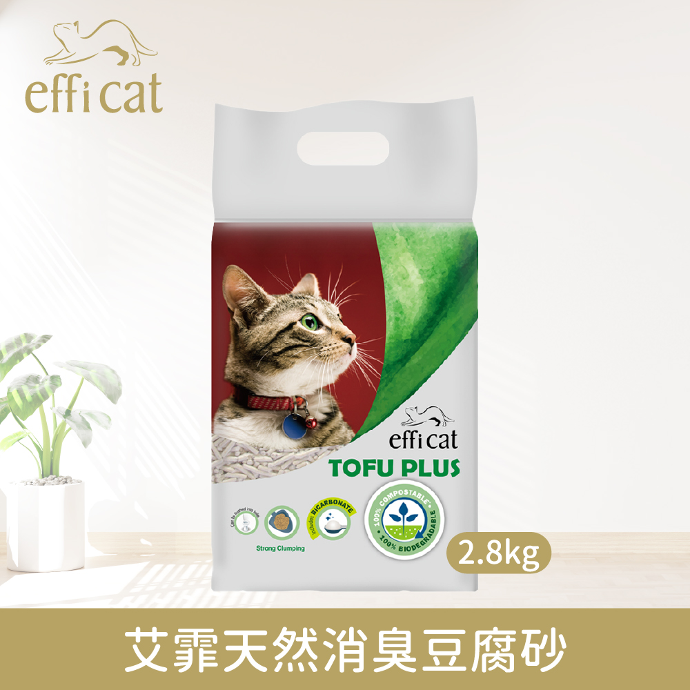 [Efficat Aifei] Natural deodorizing tofu sand x 3 bags (2.8kg/bag), , large