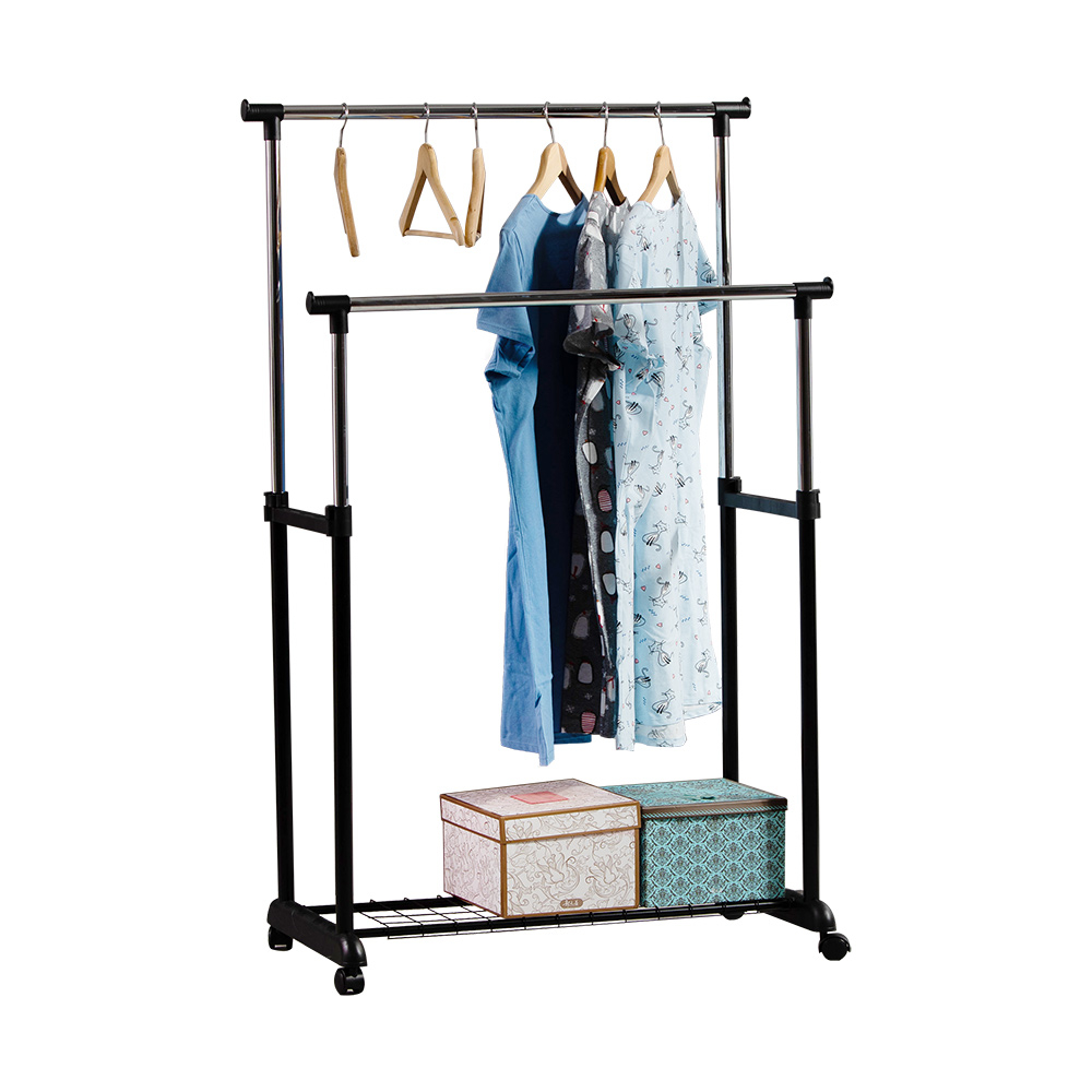 STYLE格調｜MIT繽紛雙桿衣架 【HA-007】升降衣架 伸縮衣架 曬衣架 吊衣架 掛衣架 曬衣桿 晾曬【現貨供應】, , large