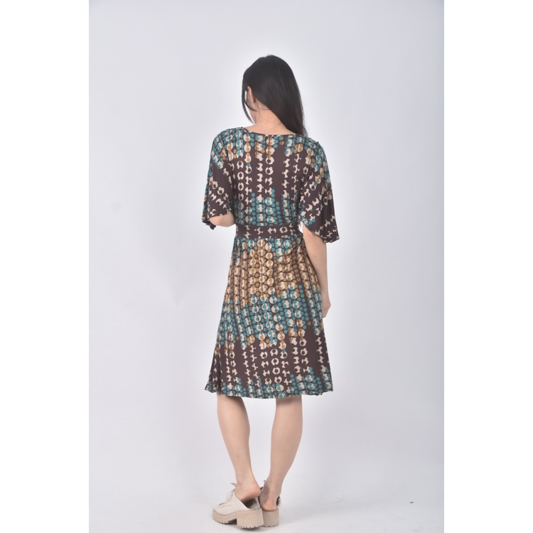 (S) love trt xx花紋棕色洋裝二手衣, , large