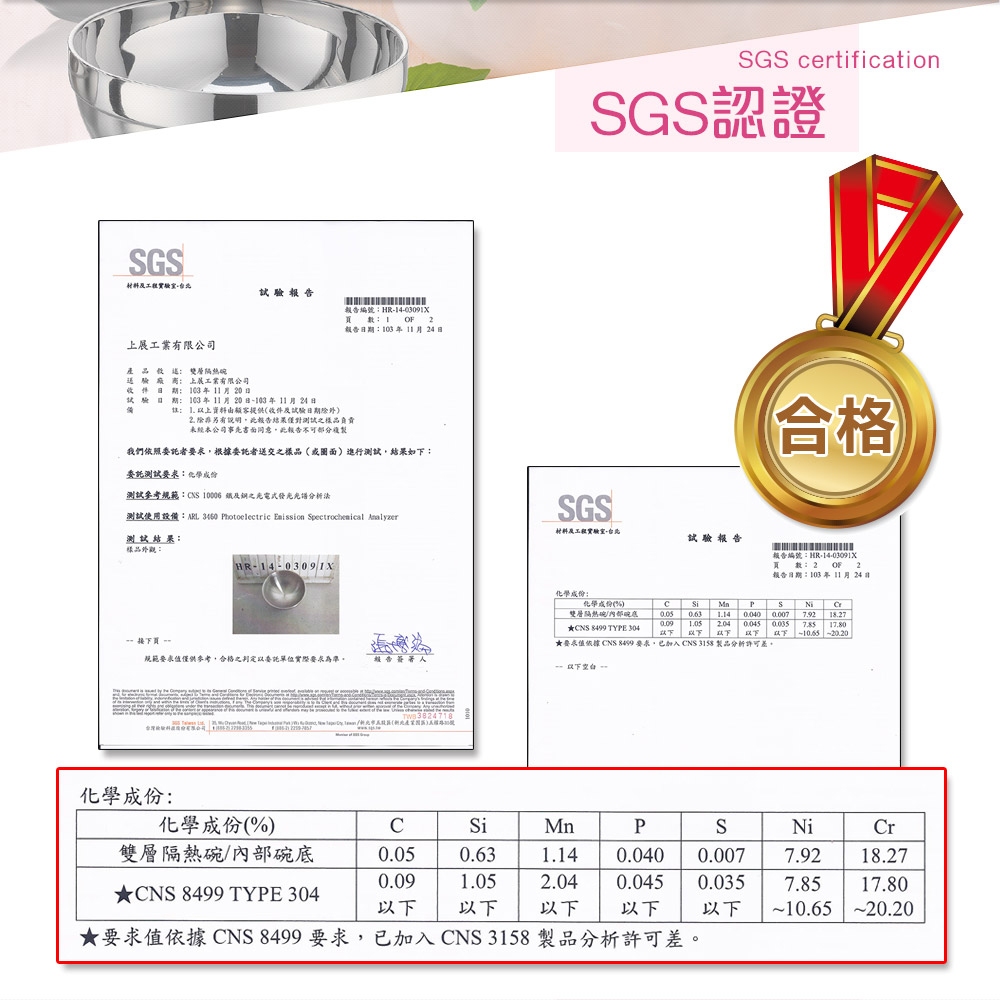 PERFECT 理想牌 晶品304不鏽鋼雙層碗隔熱碗 14cm6入無蓋-Leidea樂德兒, , large