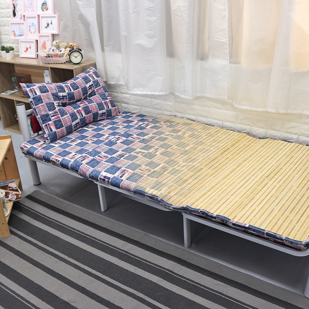 Denim Blue Bamboo Single Breathable Mattress, , large