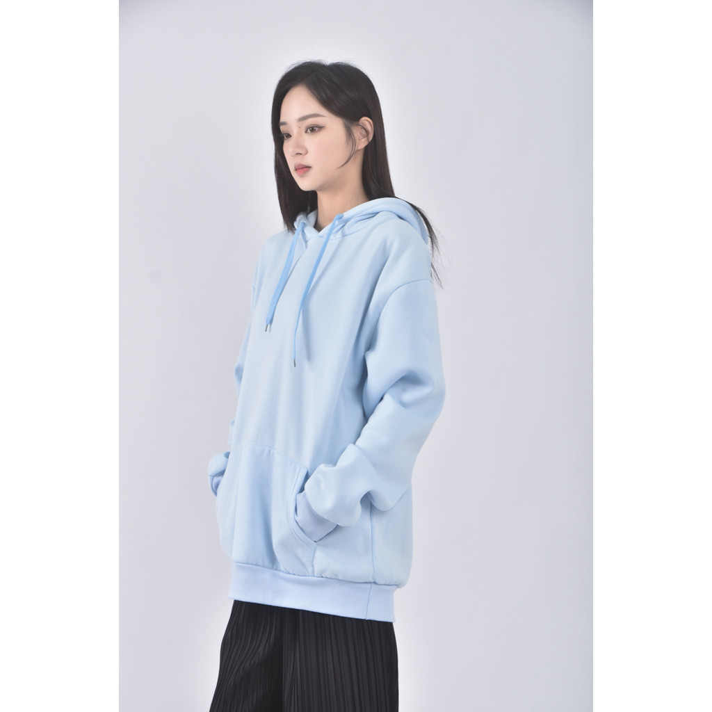 (XL) reve doux質感連帽藍色長袖上衣二手衣, , large