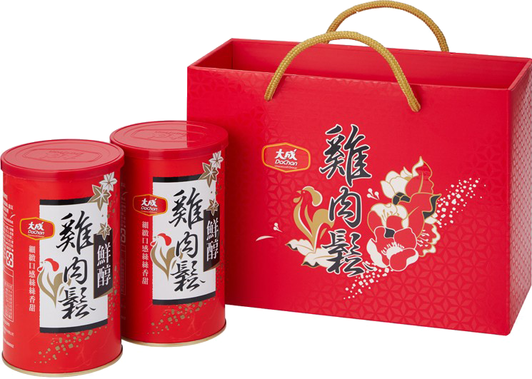 【DaChanFood】Premium Chicken Floss – Gift Box of 2– 160g × 2 cans/box, , large