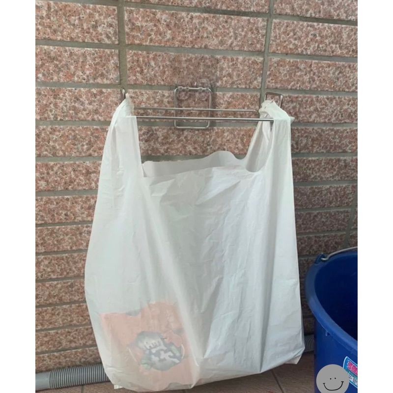 [熊好貼國際]垃圾袋掛架 廚餘架 台灣製造SGS認證304不鏽鋼 無痕掛勾 收納掛架 凹凸粗糙牆面可貼 壁掛垃圾桶, , large