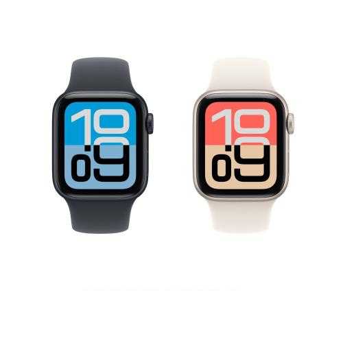 Apple Watch SE3 40mm 星光色鋁金屬錶殼 搭配 星光色運動錶帶 GPS 2025 (S/M)  _ 台灣公司貨 + 專用【錶貼＆錶背蓋】, , large
