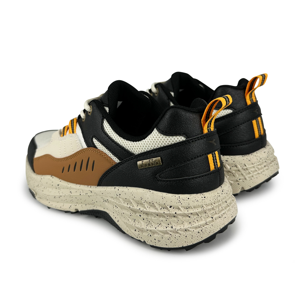 DIADORA迪亞多那 防潑水越野鞋 男運動鞋 登山鞋 寬楦 寬腳板 透氣 散熱 排濕 保護後跟 耐磨 防滑 米黑 灰藍, , large