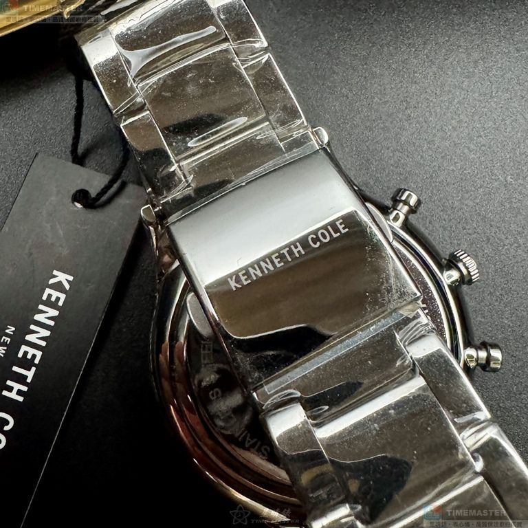 [星晴錶業]Kenneth Cole手錶,42mm,KC50585003槍灰色錶面銀錶殼銀色精鋼錶帶款, , large