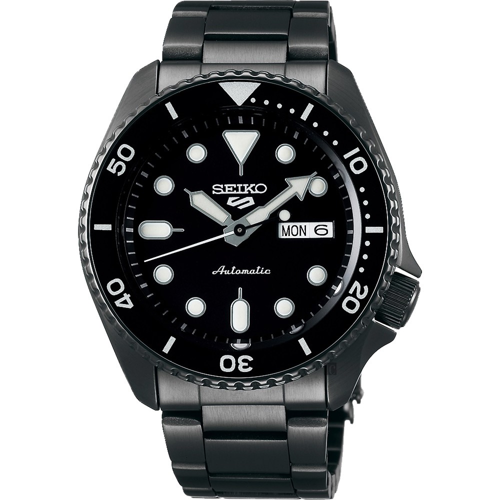 SEIKO 精工 5 Sports 系列機械錶-鍍黑/42.5mm 4R36-07G0SD/SRPD65K1, , large