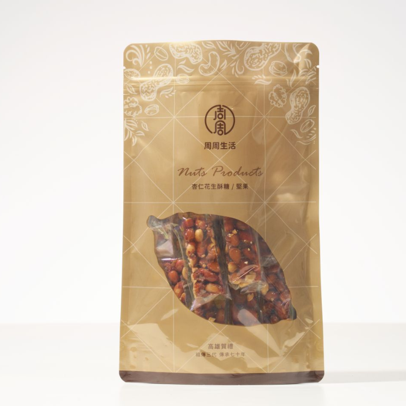 【周周生活】紅膜花生軟糖 200g 整顆花生香氣濃郁 手工製作 不黏牙 古早味花生糖, , large