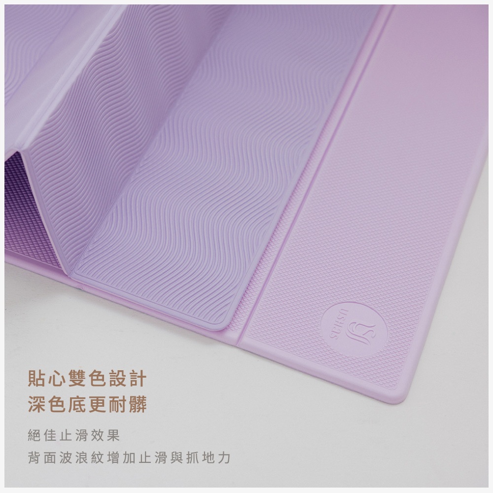 TravelLite 攜帶型瑜珈墊6mm丨台灣製, 亮彩藍黃, large