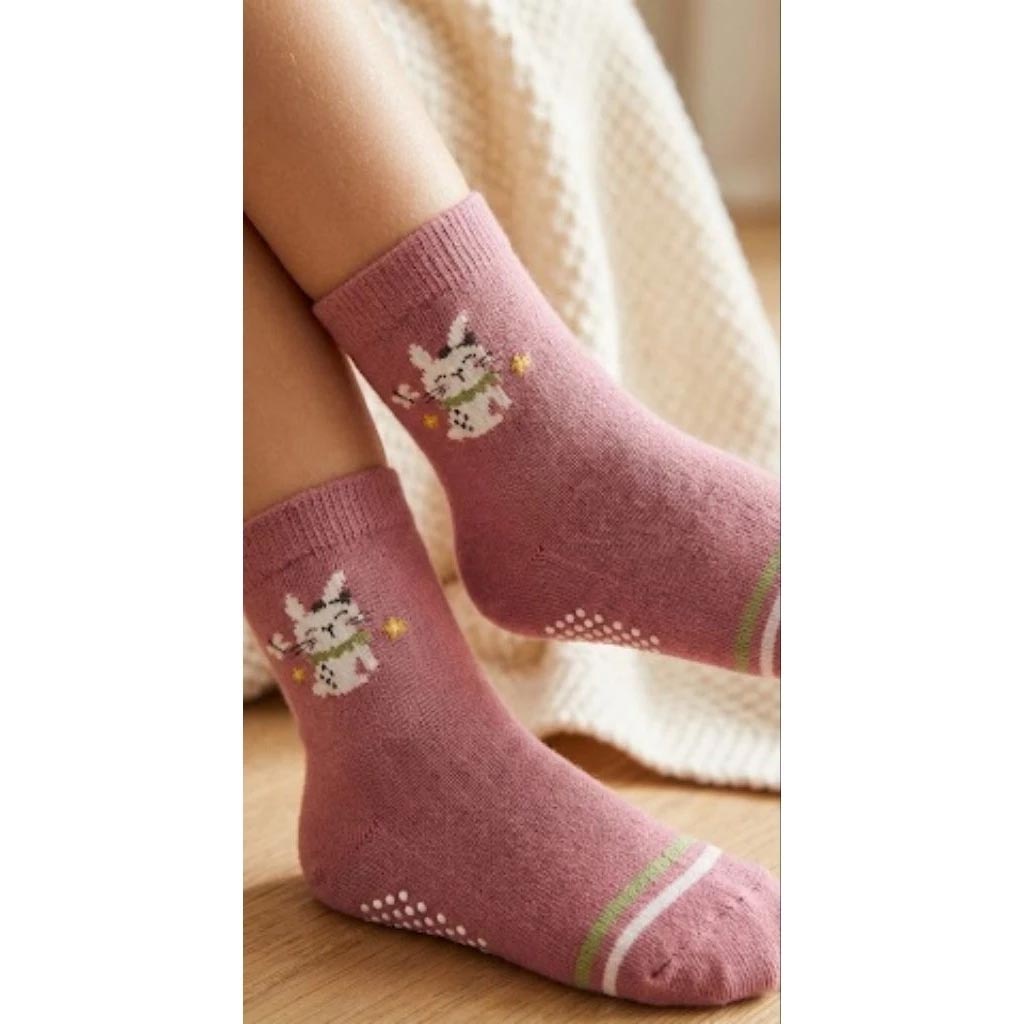 [Kaimei Cotton Industry] 10 pieces of random excellent pure cotton non-slip children's socks, forest cute pet style, animal children's socks, cartoon children's socks, cute socks, boys and girls socks, rabbit and small flowers, , large