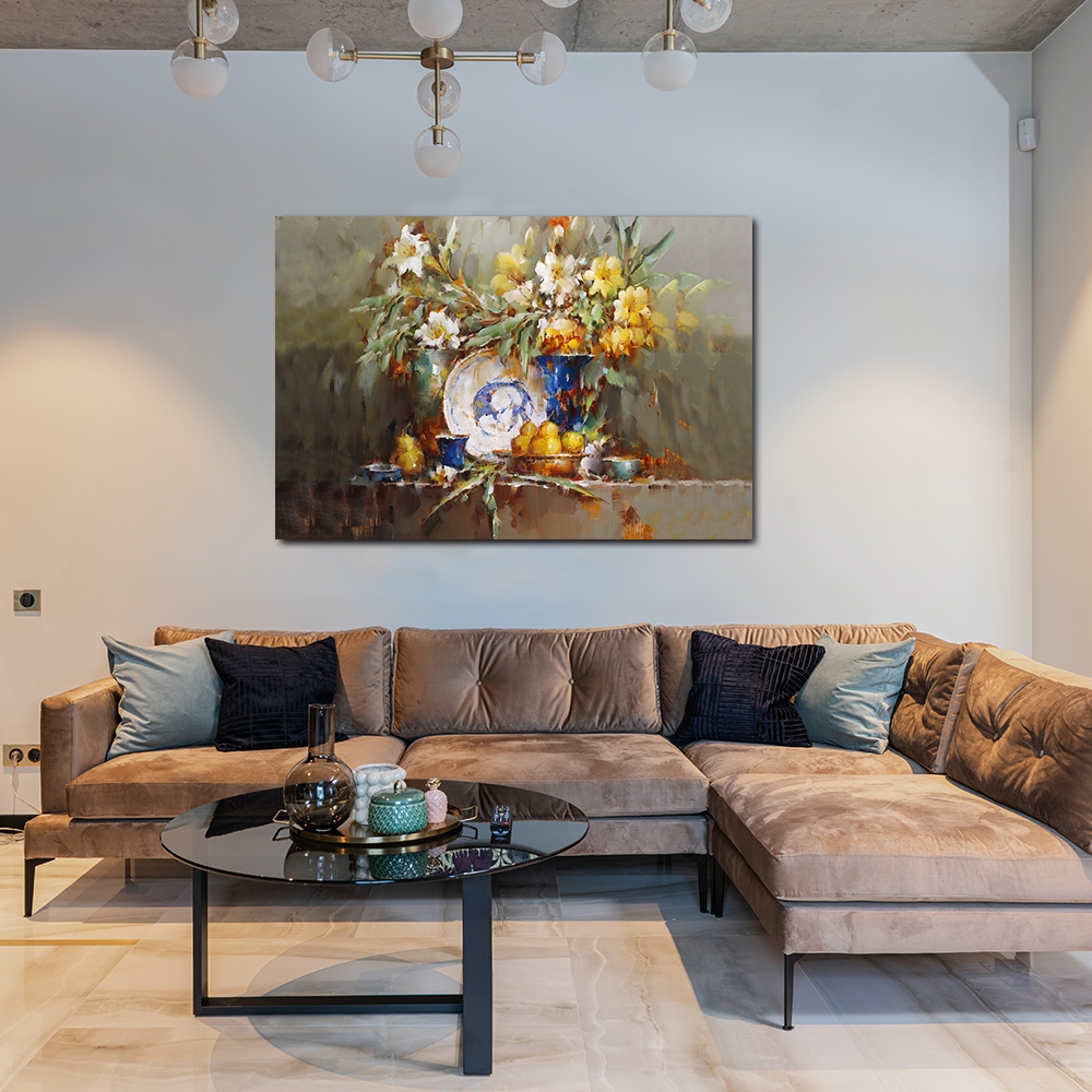 【御畫房】富貴花開之二 國家一級畫師手繪油畫60&times;90cm(VF-198), , large