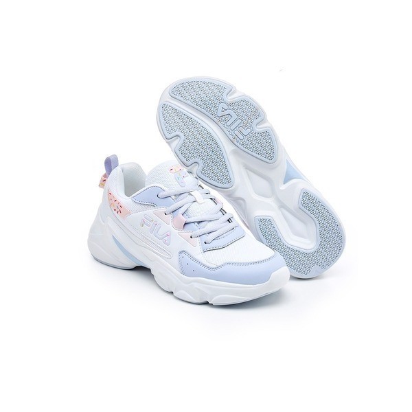 Kixpress-Fila HIDDEN TAPE 9 女 運動休閒鞋 厚底 白粉紫 [5-J929Y-159], , large