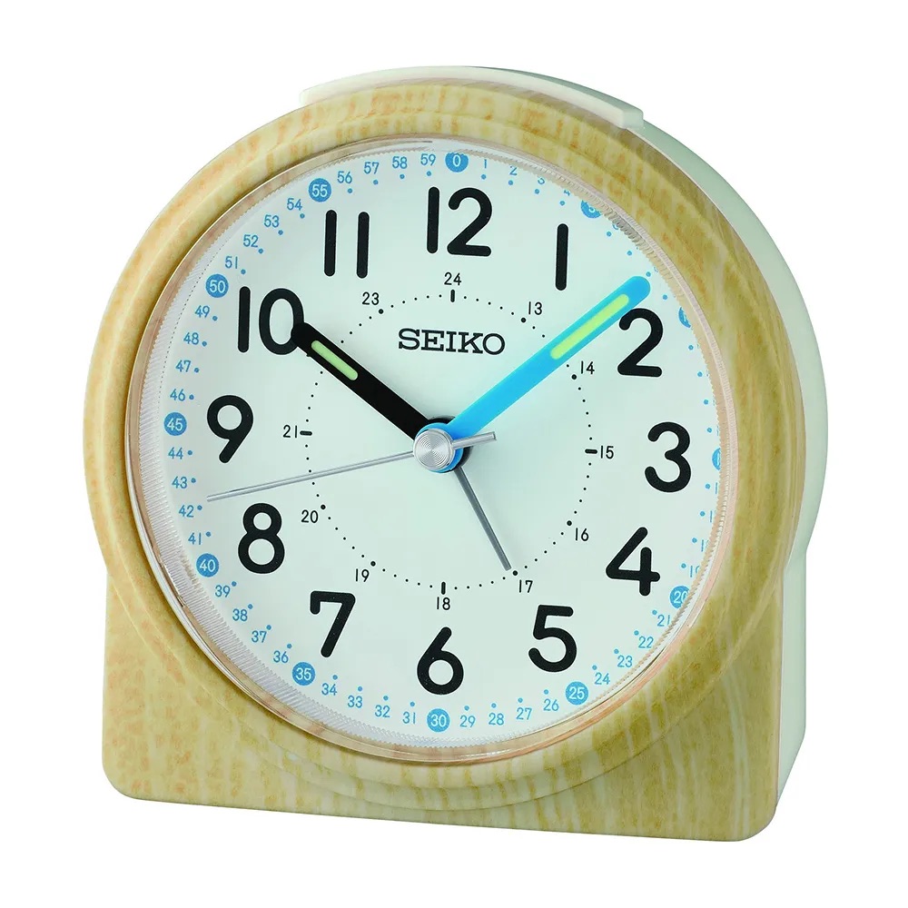 SEIKO 精工 滑動式秒針嗶嗶聲靜音貪睡鬧鐘 QHE210B, , large