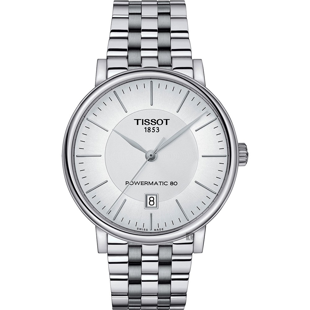 TISSOT 天梭 CARSON 80 小時動力機械錶-40mm T1224071103100, , large