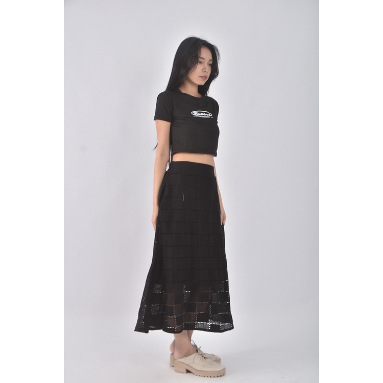 (M) 【依庭私服】質感黑色長裙二手衣, , large