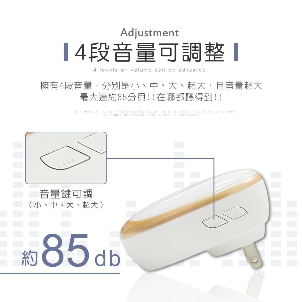 [HANLIN]-SOS111 按鈕自發電聲光警示門鈴 超遠距 一對多 多對一 , , large