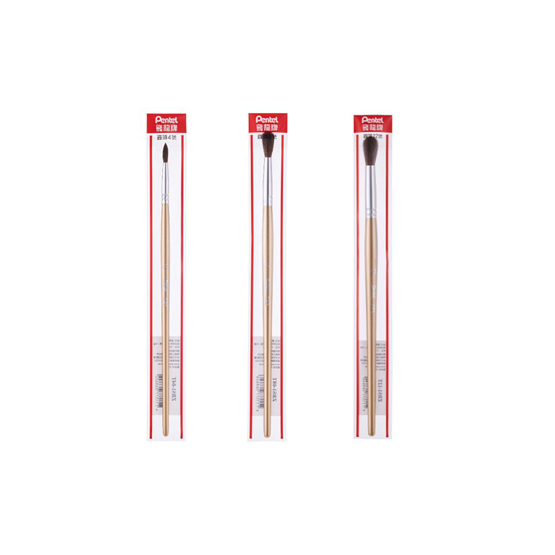 PENTEL 圓頭水彩筆 3入(4+8+12號)